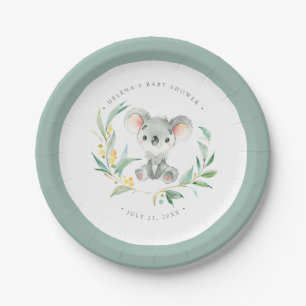 Bush-Baby-Koala-Babyparty-Pappteller Pappteller