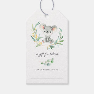 Bush Baby Koala Display Shower Tags Geschenkanhänger