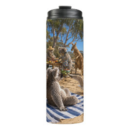 Bush BBQ with Kangaroos and Koalas Thermosbecher