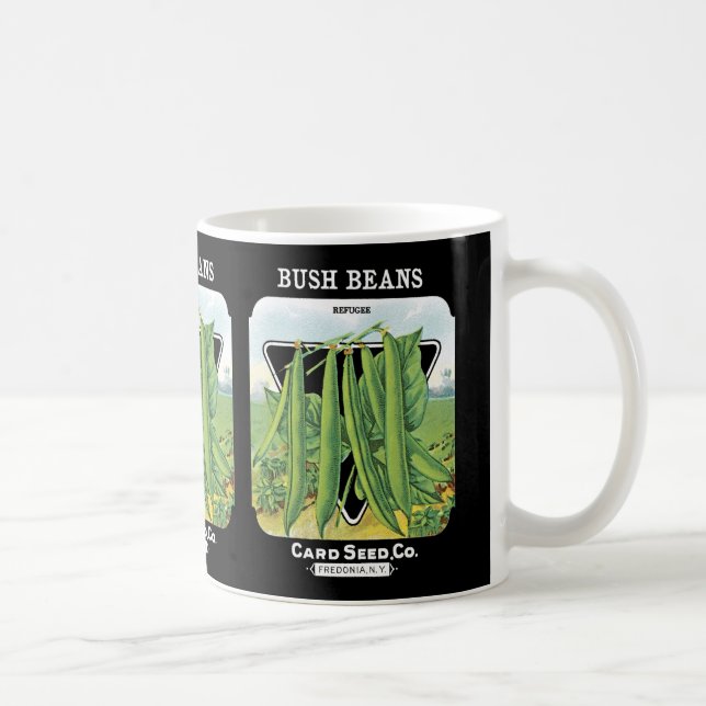 Bush Beans Seed Packet Label Kaffeetasse (Rechts)