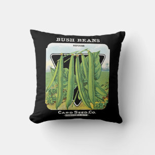 Bush Beans Seed Packet Label Kissen