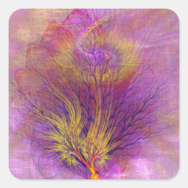 Bush brennen quadratischer aufkleber (Vorderseite)