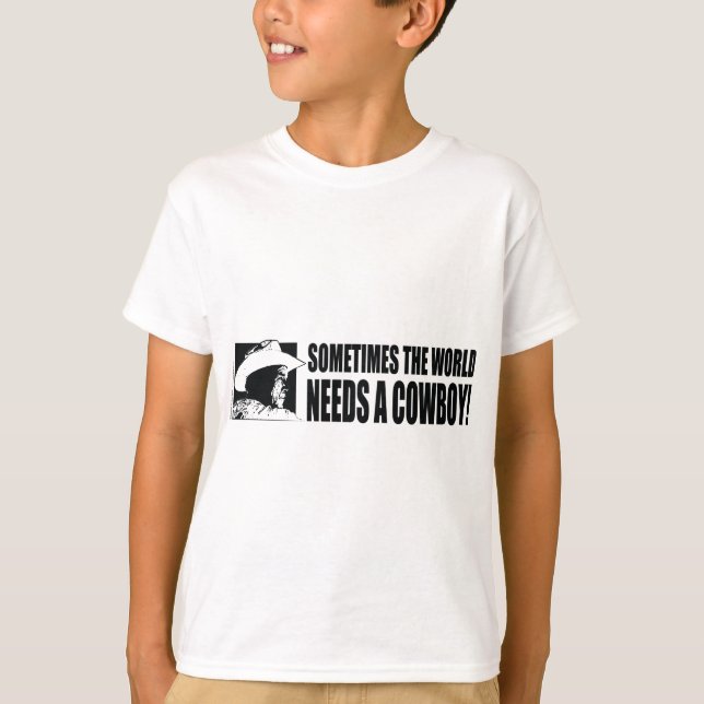 BUSH-Cowboy-Hat-White T-Shirt (Vorderseite)