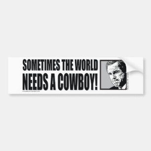 BUSH - COWBOY-White Autoaufkleber