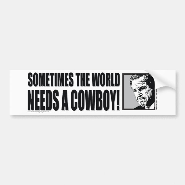 BUSH - COWBOY-White Autoaufkleber (Vorne)