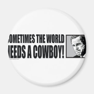 BUSH - COWBOY-White Magnet