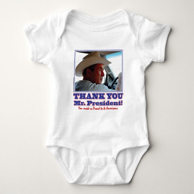 Bush-dankbar-amerikanisch Baby Strampler (Vorderseite)