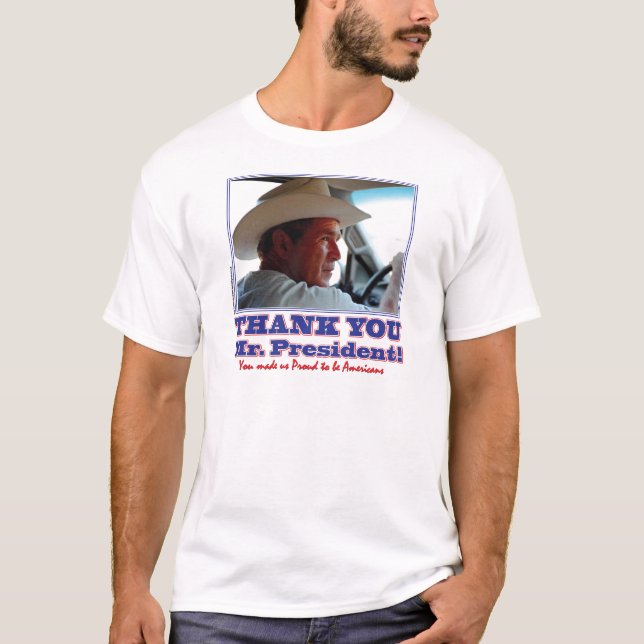 Bush-dankbar-amerikanisch T-Shirt (Vorderseite)