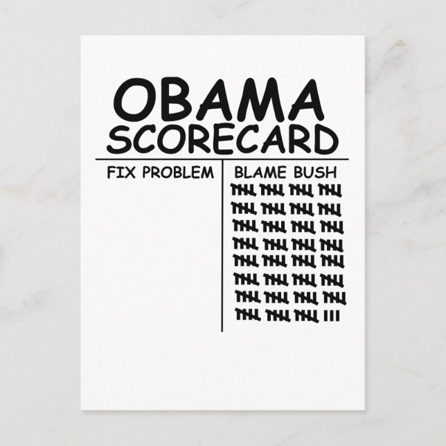 Bush die Schuld geben Postkarte (Vorderseite)