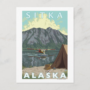 Bush Flugzeug & Fischerei - Sitka, Alaska Postkarte