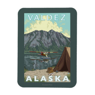 Bush Flugzeug & Fischerei - Valdez, Alaska Magnet