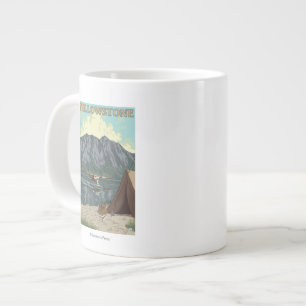 Bush Flugzeug & Fischerei - Yellowstone National Jumbo-Tasse
