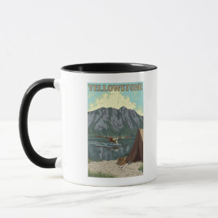 Bush Flugzeug & Fischerei - Yellowstone National Tasse
