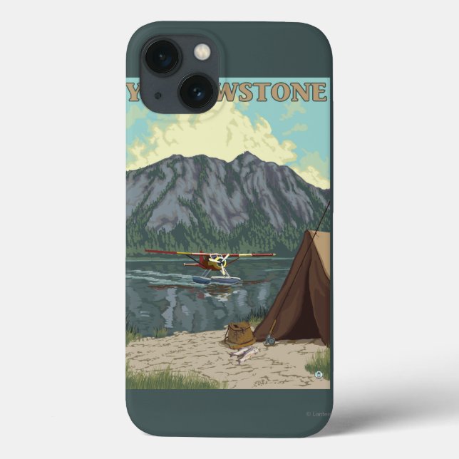 Bush-Flugzeug u. Fischen - Case-Mate iPhone Hülle (Rückseite)