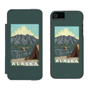 Bush-Flugzeug u. Fischen - Denali Nationalpark, Incipio Watson™ iPhone 5 Geldbörsen Hülle