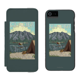 Bush-Flugzeug u. Fischen - Gletscher-Nationalpark, Incipio Watson™ iPhone 5 Geldbörsen Hülle