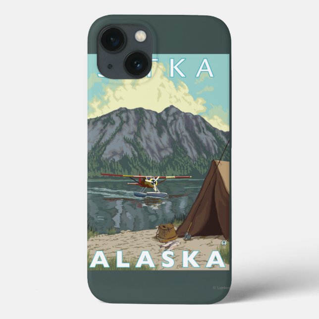 Bush-Flugzeug u. Fischen - Sitka, Alaska Case-Mate iPhone Hülle (Rückseite)