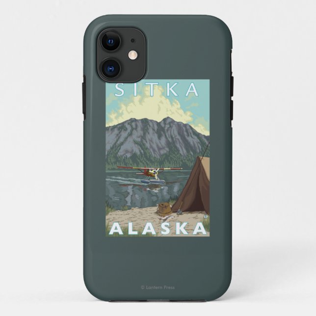 Bush-Flugzeug u. Fischen - Sitka, Alaska Case-Mate iPhone Hülle (Rückseite)
