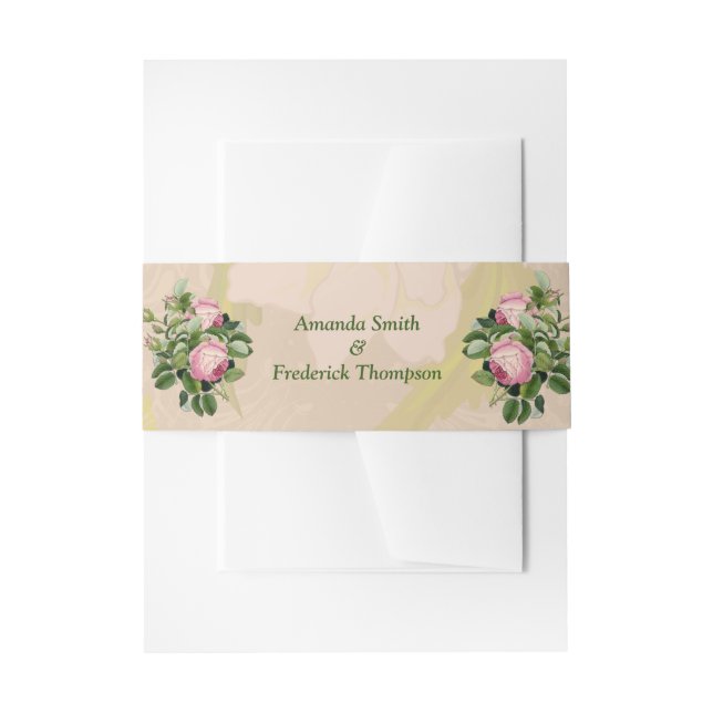 Bush Garden Green - Softpink Roses Envelope Band (Vorderseite Beispiel)