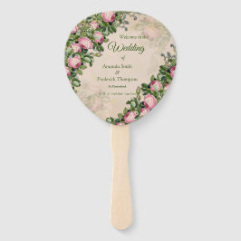 Bush Garden Green - weiche rosa Rosen Fächer