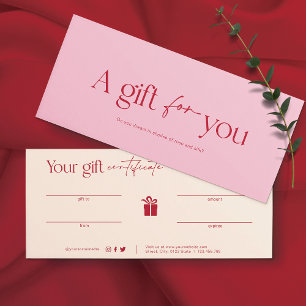 Bush Pink Beauty Salon Geschenkkarte