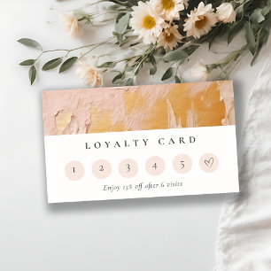 Bush Pink Gold Oil Paint Textile Loyalty Card Visitenkarte