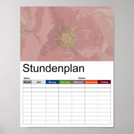 Bush-Rose DullPastel-Zeitplakat Poster