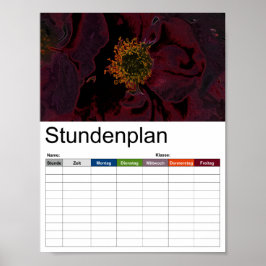 Bush Rose Neon Poster