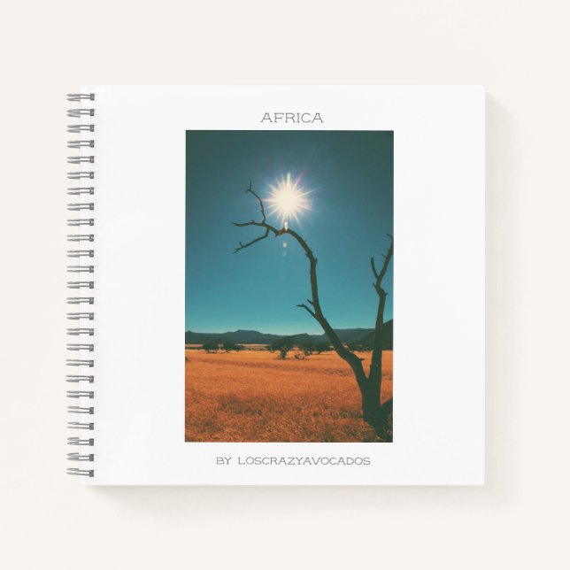 Bush Savannen Landschaft Afrika Baum Notizbuch (Vorderseite)