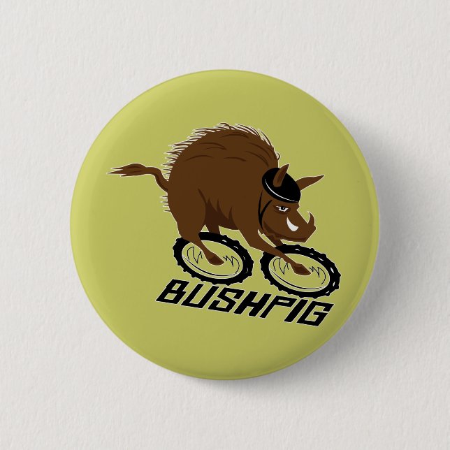 Bush-Schwein-Knopf Button (Vorderseite)