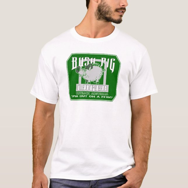 Bush-Schwein Lager T-Shirt (Vorderseite)