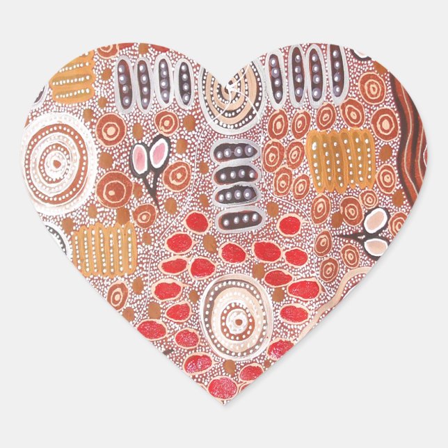 Bush Tucker Herz-Aufkleber (Vorderseite)