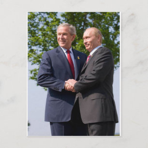 Bush und Putin Postkarte