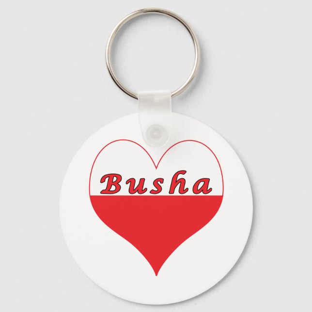 Busha Polnisches Herz Schlüsselanhänger (Vorderseite)