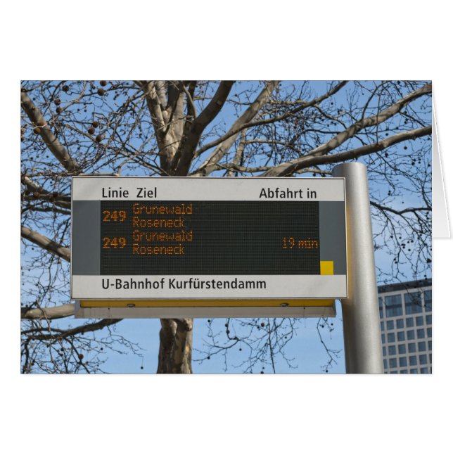 Bushaltestelle Anmeldung in Berlin (Vorderseite (Horizontal))
