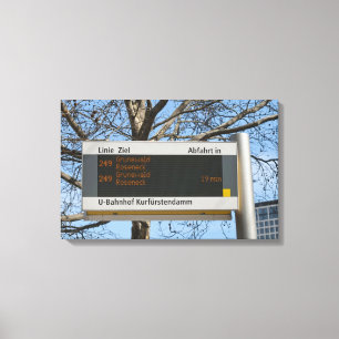 Bushaltestelle Anmeldung in Berlin Leinwanddruck