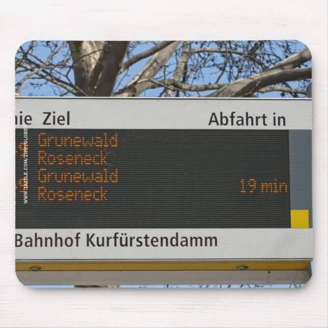 Bushaltestelle Anmeldung in Berlin Mousepad (Vorne)