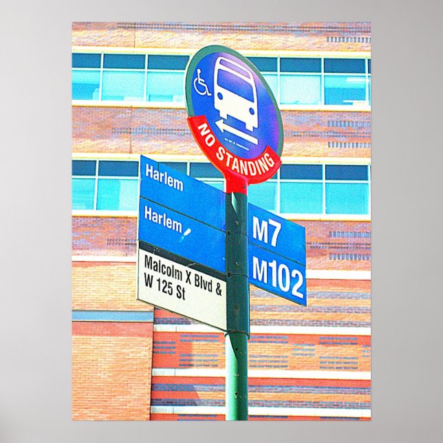 Bushaltestelle Harlem Poster (Vorne)