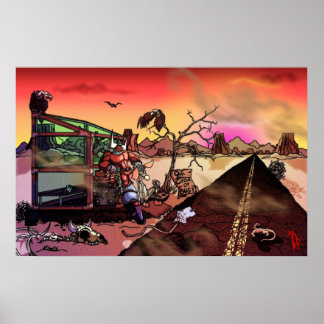 Bushaltestelle Hell Poster