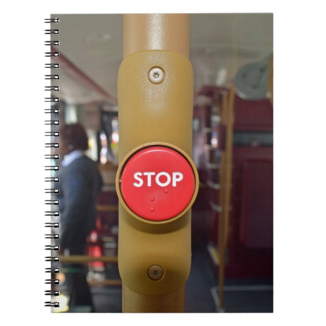 Bushaltestelle-Knopfnotizbuch Notizblock (Vorderseite)