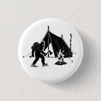 Bushcraft Adventure Camping Bigfoot Button