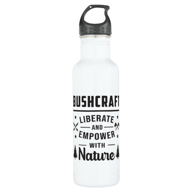 Bushcraft Apokalypse Überleben Outdoor Geschenk Id Edelstahlflasche (Vorderseite)