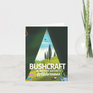 Bushcraft 'Besuchen Sie die Wildnis der Mutter Nat Feiertagskarte