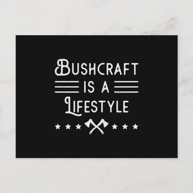 Bushcraft Bushcrafter Überleben Überlebende Funny  Postkarte (Vorderseite)