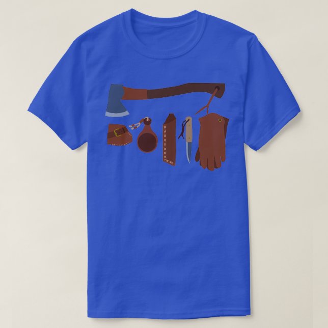 Bushcraft Kit Überleben vorbeugendes Camping T-Shirt (Design vorne)