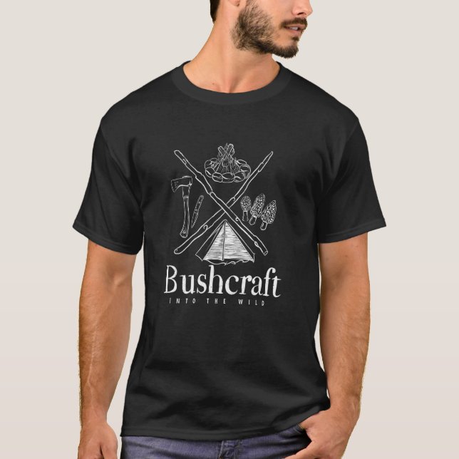 Bushcraft Survival Wilderness Skills T-Shirt (Vorderseite)