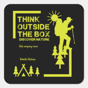 Bushcraft Training and Tour Company Werbeaktion La Quadratischer Aufkleber