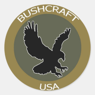 BushcraftUSA Brown Flecken Runder Aufkleber