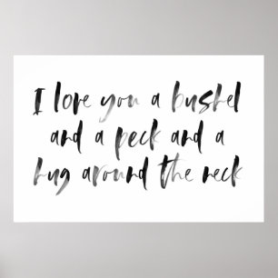 Bushel und ein Peck-Kinderzimmer-Zeichen Poster