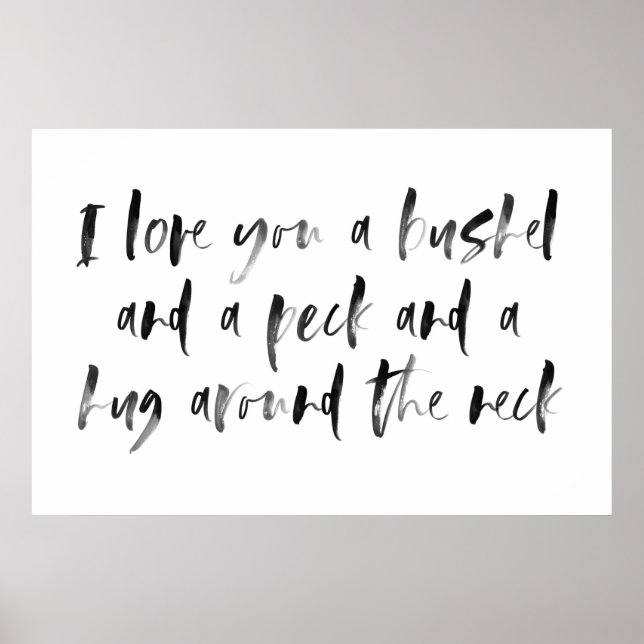 Bushel und ein Peck-Kinderzimmer-Zeichen Poster (Vorne)